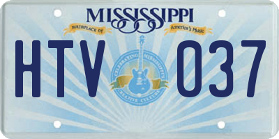 MS license plate HTV037