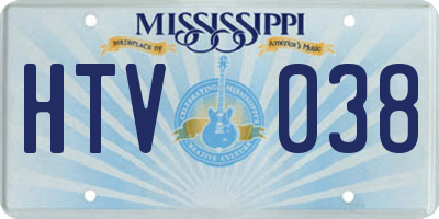 MS license plate HTV038