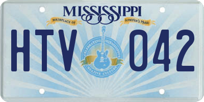 MS license plate HTV042