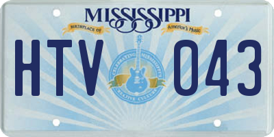 MS license plate HTV043