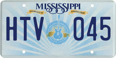MS license plate HTV045