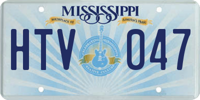 MS license plate HTV047