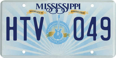 MS license plate HTV049