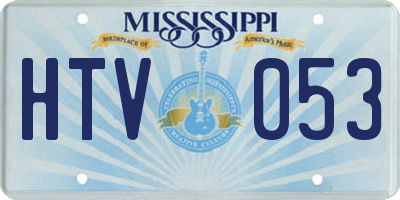 MS license plate HTV053