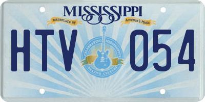 MS license plate HTV054
