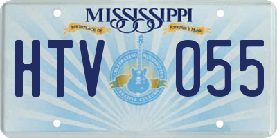 MS license plate HTV055