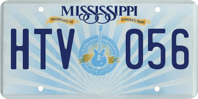 MS license plate HTV056