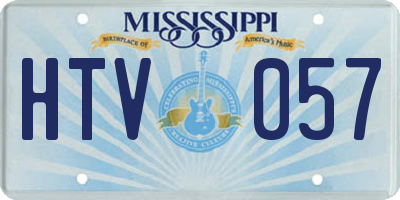 MS license plate HTV057