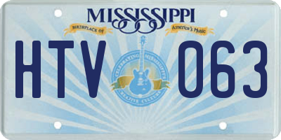 MS license plate HTV063
