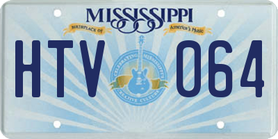 MS license plate HTV064