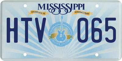 MS license plate HTV065