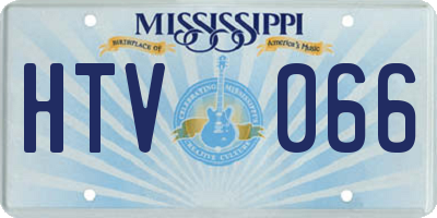 MS license plate HTV066