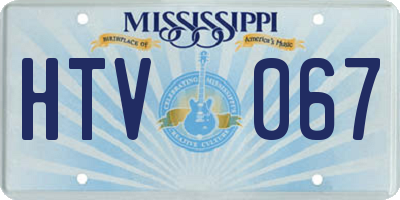 MS license plate HTV067