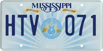 MS license plate HTV071