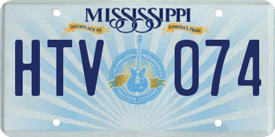 MS license plate HTV074