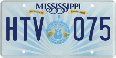 MS license plate HTV075