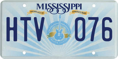 MS license plate HTV076