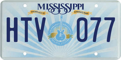 MS license plate HTV077