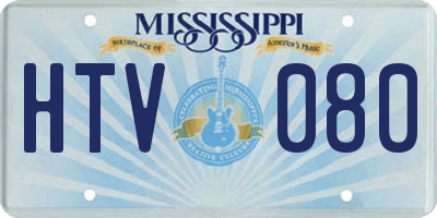 MS license plate HTV080