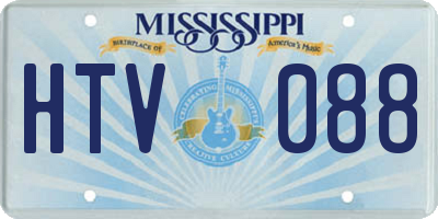 MS license plate HTV088