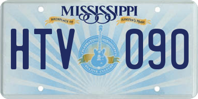 MS license plate HTV090