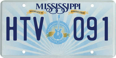 MS license plate HTV091
