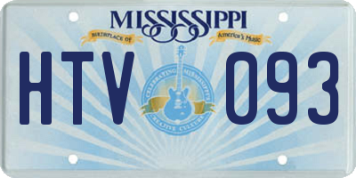 MS license plate HTV093