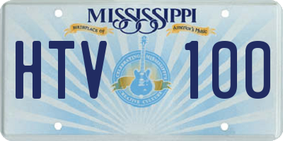 MS license plate HTV100