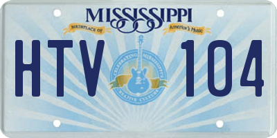 MS license plate HTV104