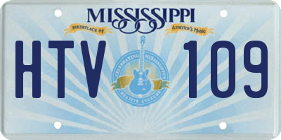 MS license plate HTV109