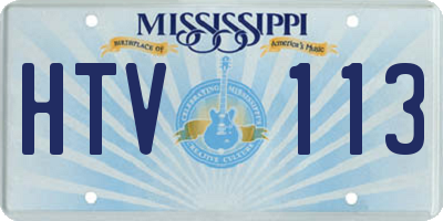 MS license plate HTV113