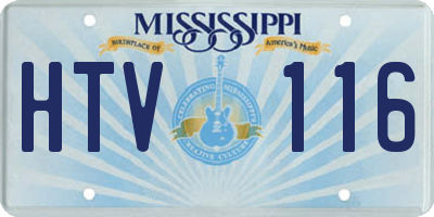 MS license plate HTV116