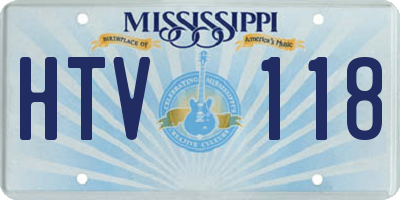 MS license plate HTV118
