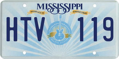 MS license plate HTV119