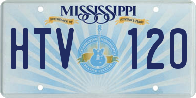 MS license plate HTV120