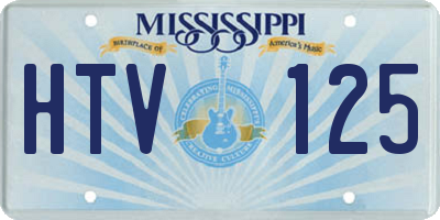 MS license plate HTV125