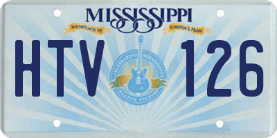 MS license plate HTV126