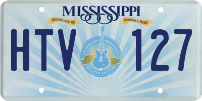 MS license plate HTV127