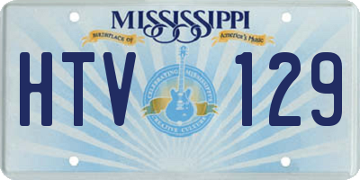 MS license plate HTV129