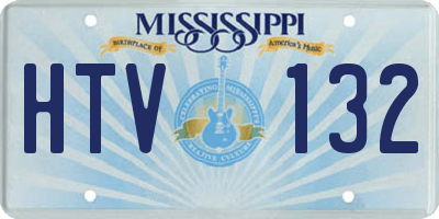 MS license plate HTV132