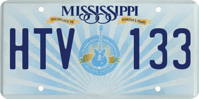 MS license plate HTV133