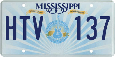 MS license plate HTV137
