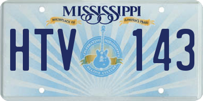 MS license plate HTV143