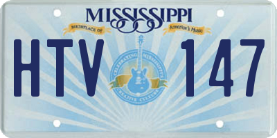 MS license plate HTV147