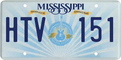 MS license plate HTV151