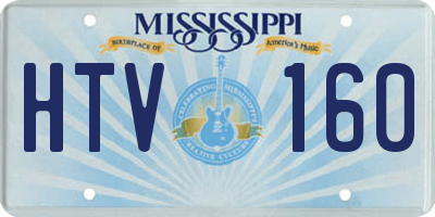 MS license plate HTV160