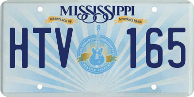 MS license plate HTV165