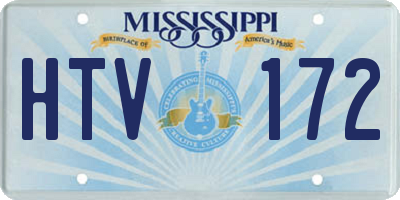 MS license plate HTV172