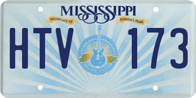MS license plate HTV173
