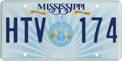 MS license plate HTV174